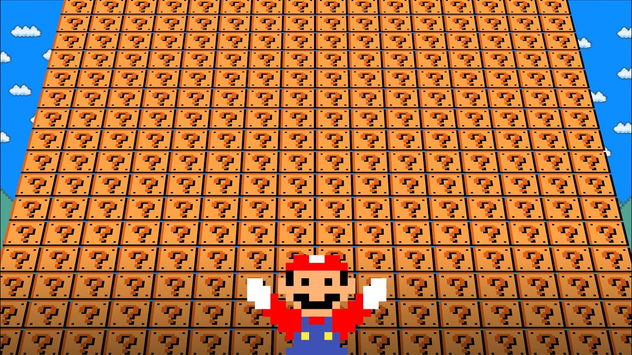Super Marrio Bros. but Mario have 1.000.000 Item Blocks!
