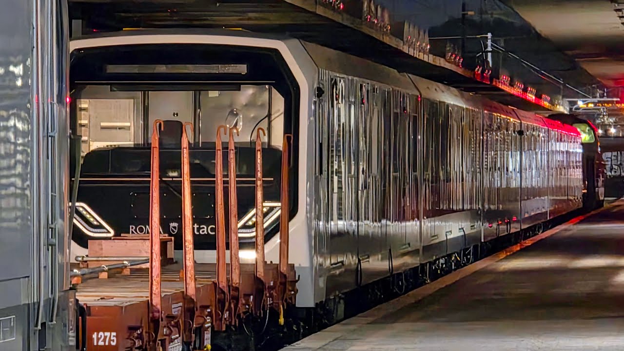 Trasferimento del primo treno Hitachi per la Metropolitana di Roma