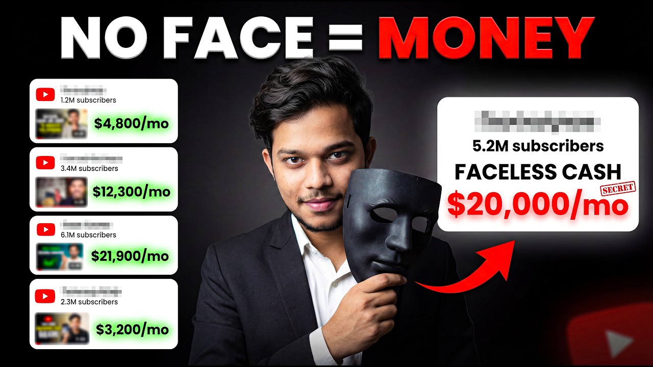 Faceless YouTube Channel Ideas That Make $20K/Month