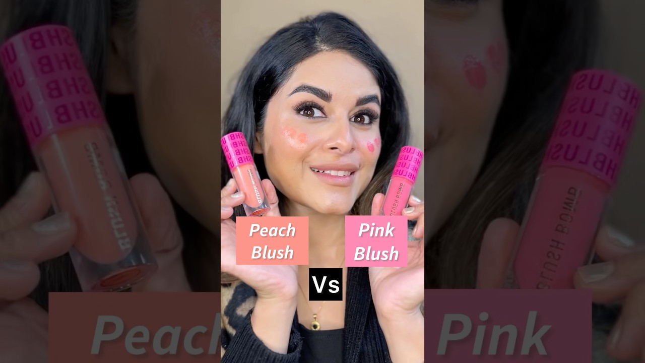 ✅Peach Blush VS Pink Blush 😳 #peachblush #pinkblush #blush #blusher #blushes #viralblush #shorts
