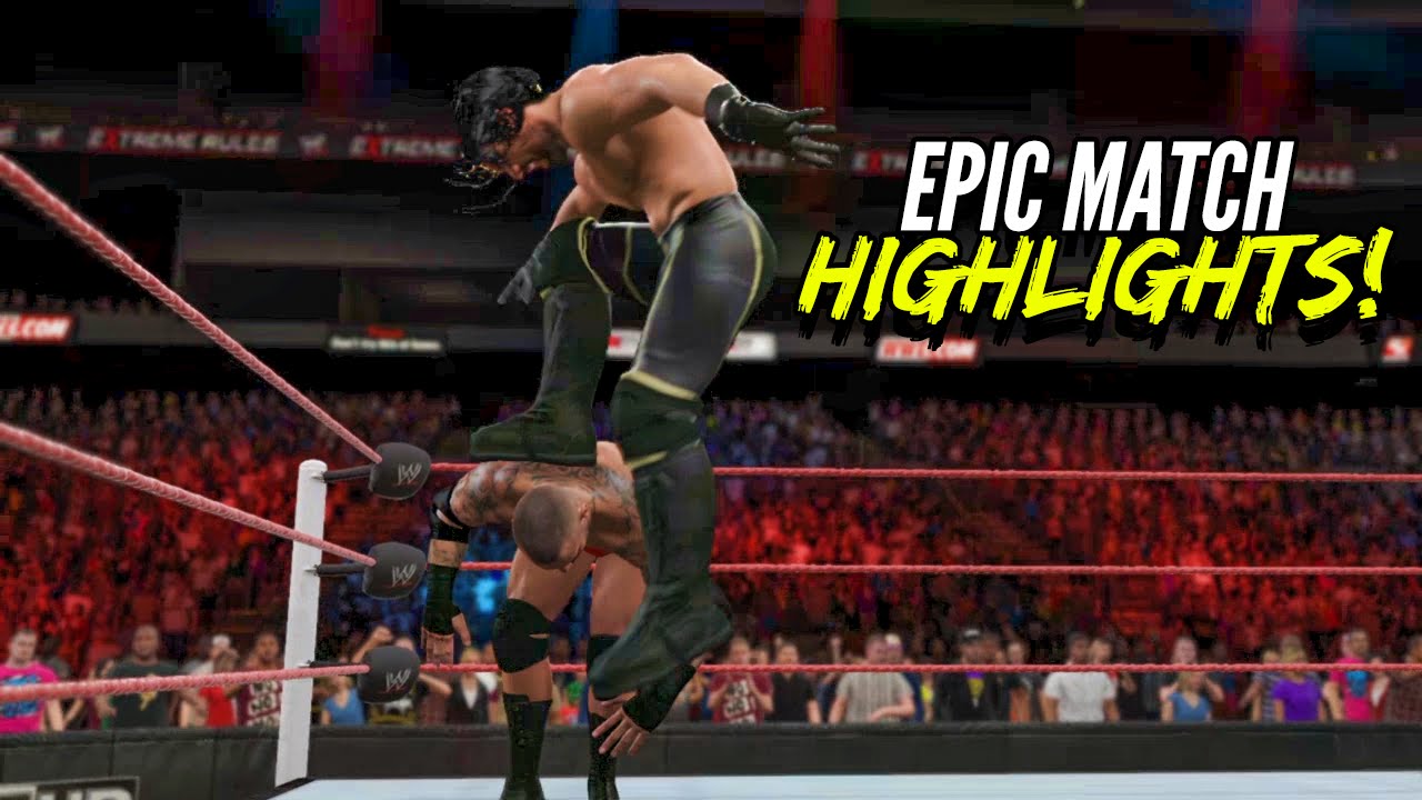 WWE 2K15 Extreme Rules 2015 Seth Rollins vs Randy Orton | Epic Match Highlights!