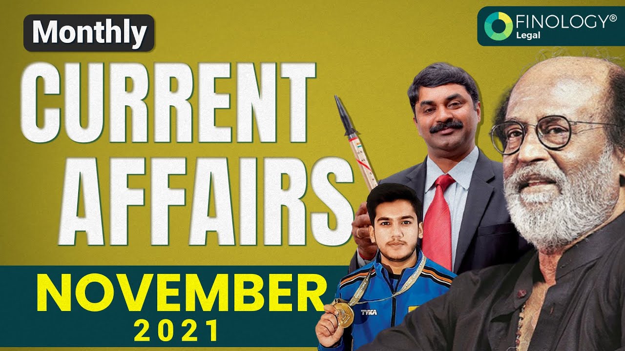 November 2021 Monthly Current Affairs | November 2021 | Current Affairs 2021