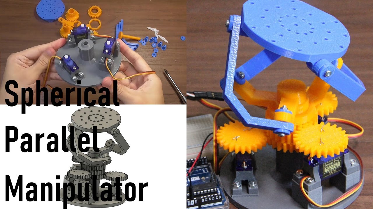 3D Print Timelapse Build: Spherical Parallel Manipulator