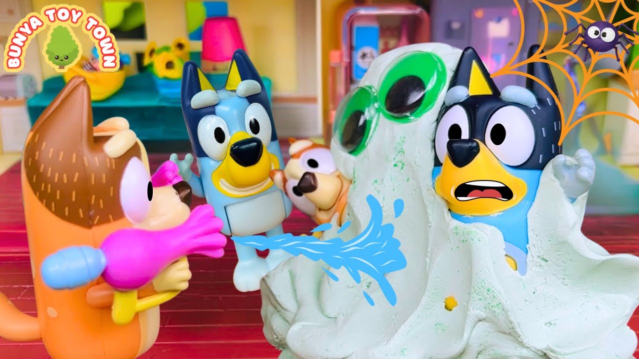 Bluey Halloween Toys Pretend Play - Bluey's Stinky Trouble! | Bluey Kids Spooky Season