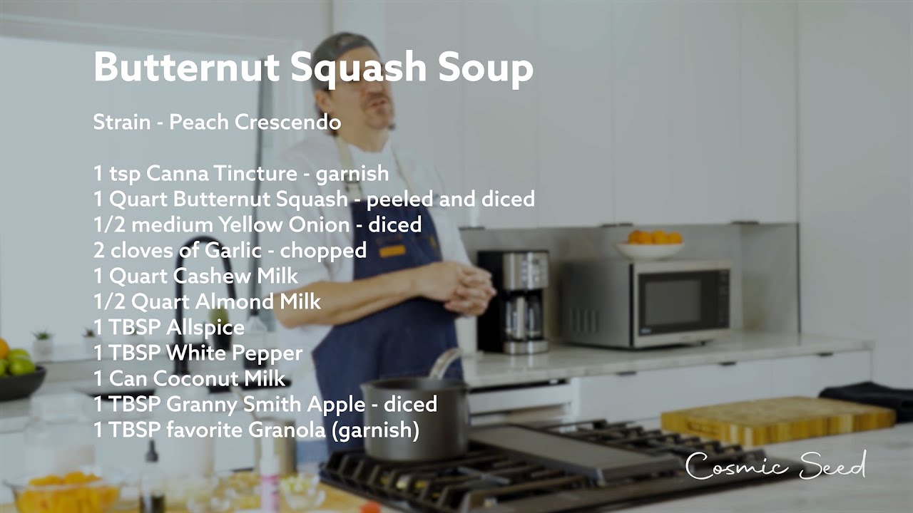 Butternut Squash Soup Recipe with THC Tincture