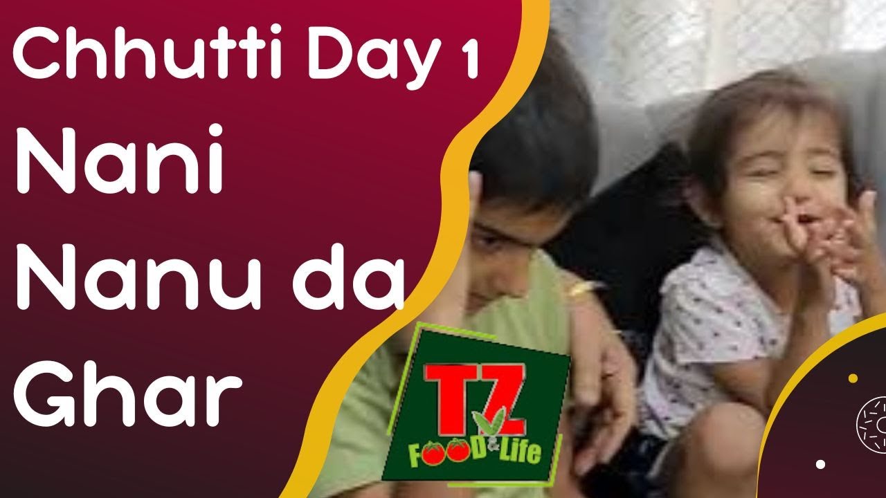 Chhutti Day 1 Nani Nanu da Ghar || Poori khani Hai kids ne @TZFood&Life
