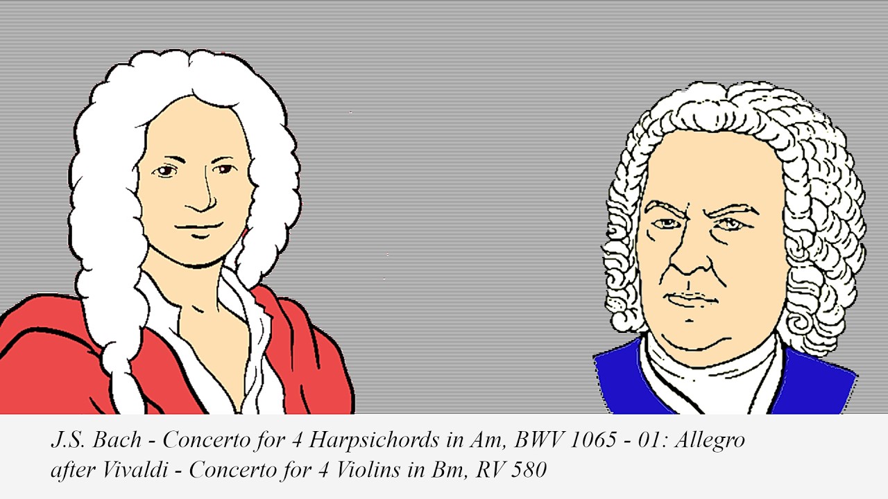 J.S. Bach - Concerto in Am, BWV 1065 / Vivaldi Concerto in Bm, RV 580 - 01: Allegro (Synthesized)