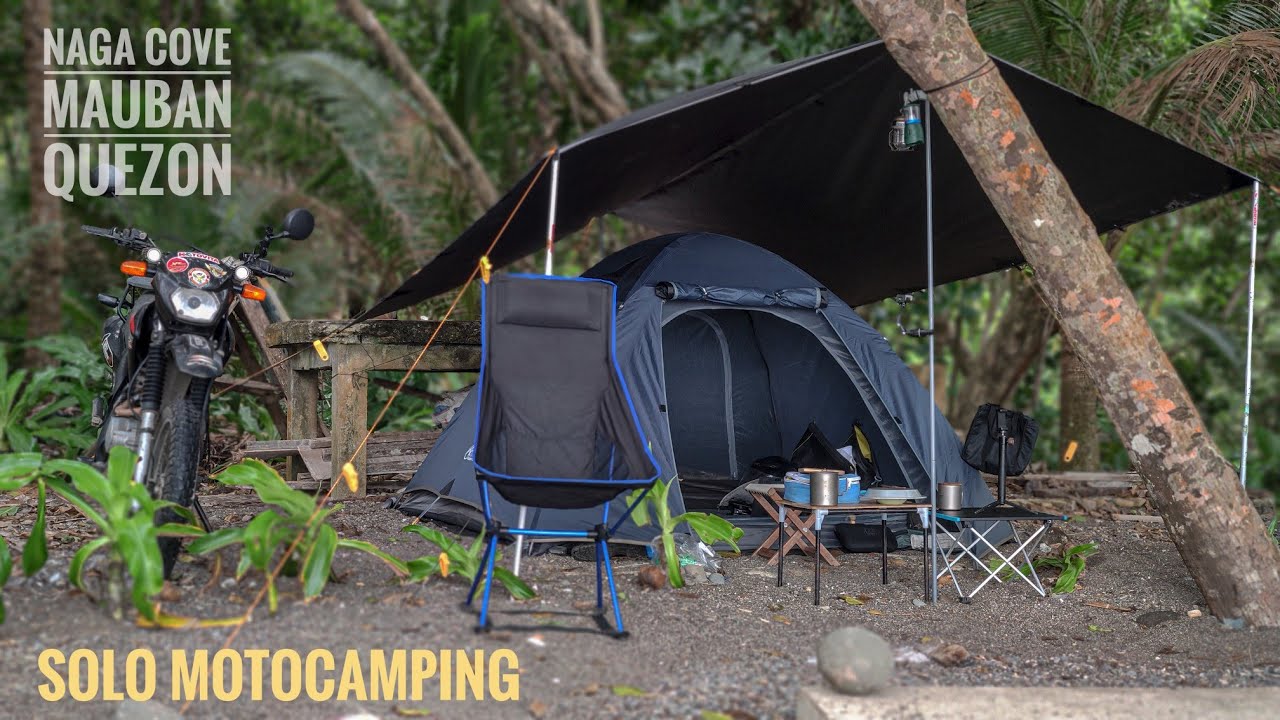 SOLO RIDE & MOTOCAMPING/RELAXING/ SILENT VLOG, NAGA COVE MAUBAN QUEZON