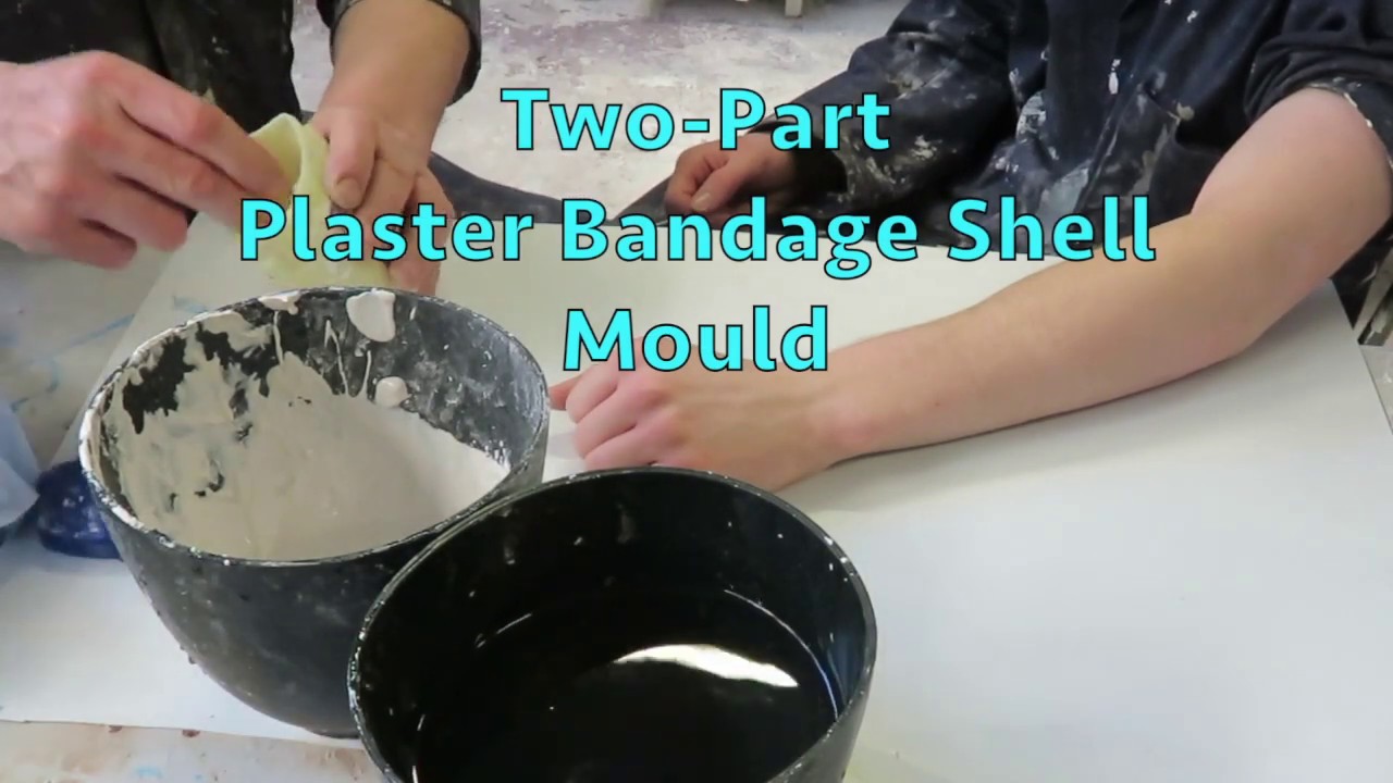 Making a Two part Mould / Mold of a Hand in Plaster Bandage