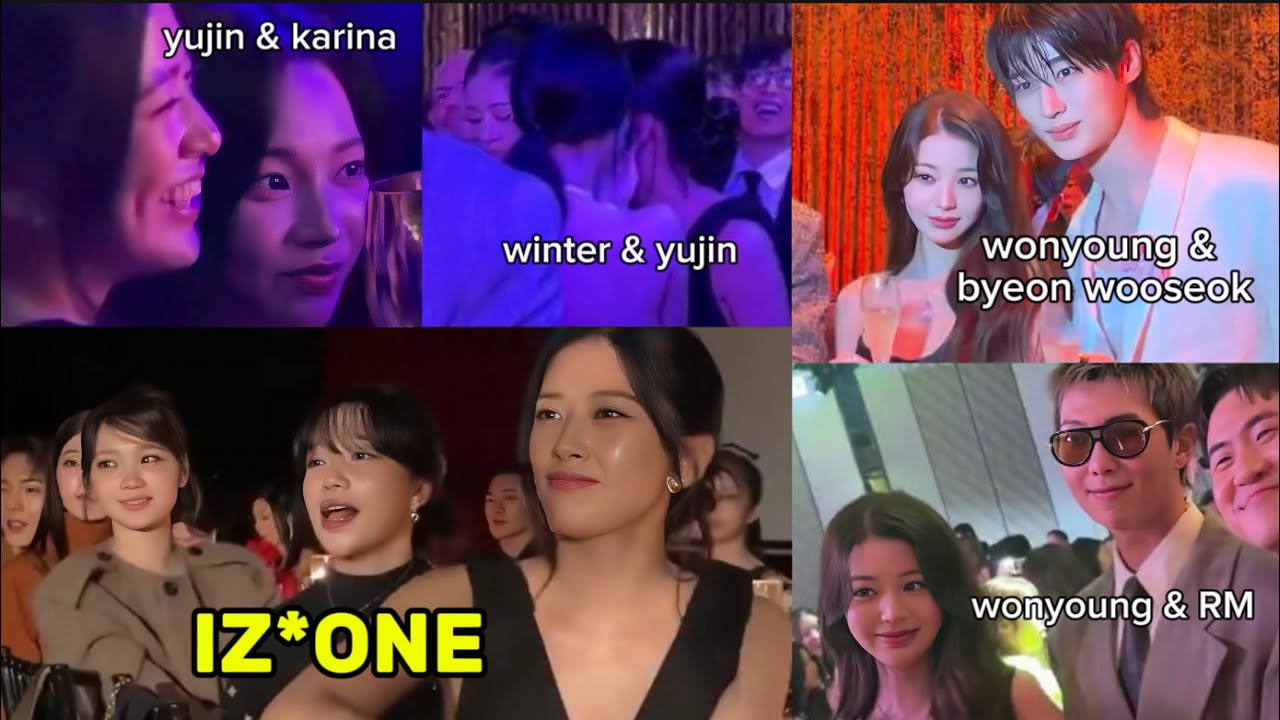 IVE WONYOUNG, YUJIN and REI interactions with other Idols/Actors