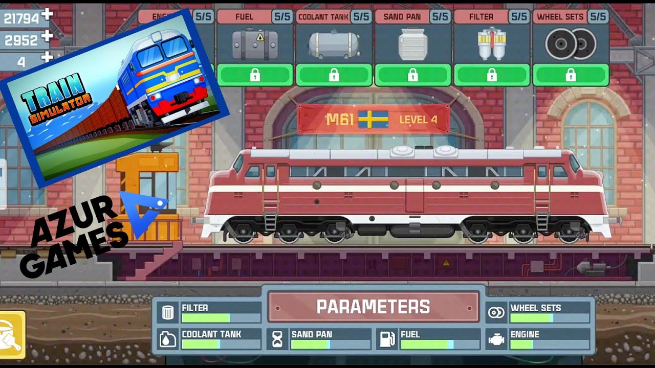 I use the Swedish diesel locomotive M61 in Train Simulator - 2D Railroad Game