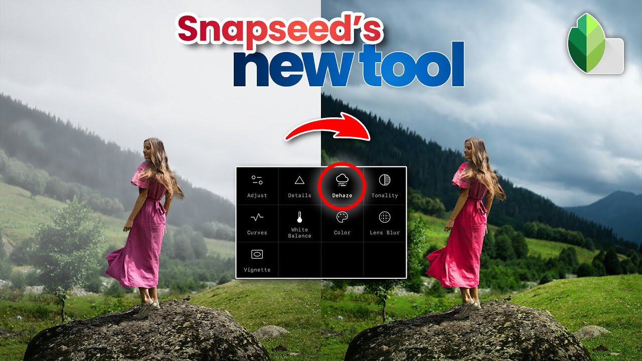 Snapseed NEW DEHAZE TOOL Explained with Masking & Stacking