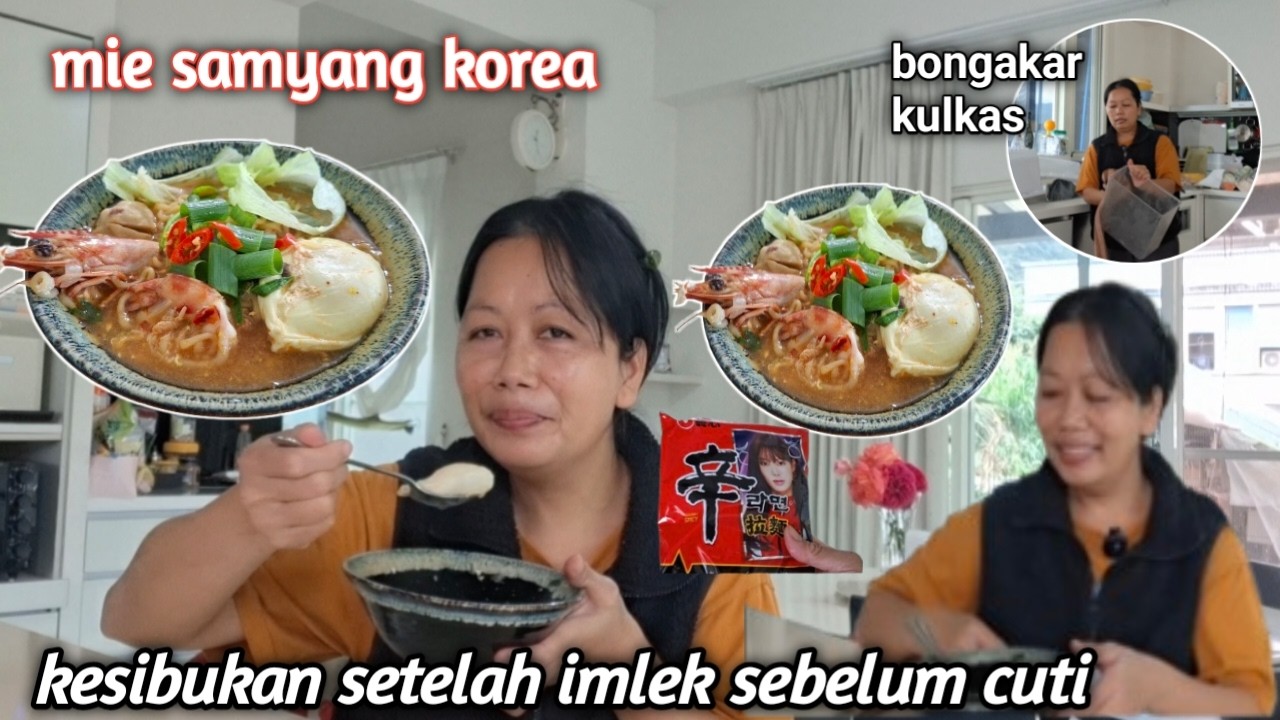 #bongjar kulkas setelah imlek⁉️mie samyang kuah gurih sedap//kesibukana tkw  #tkwtaiwan