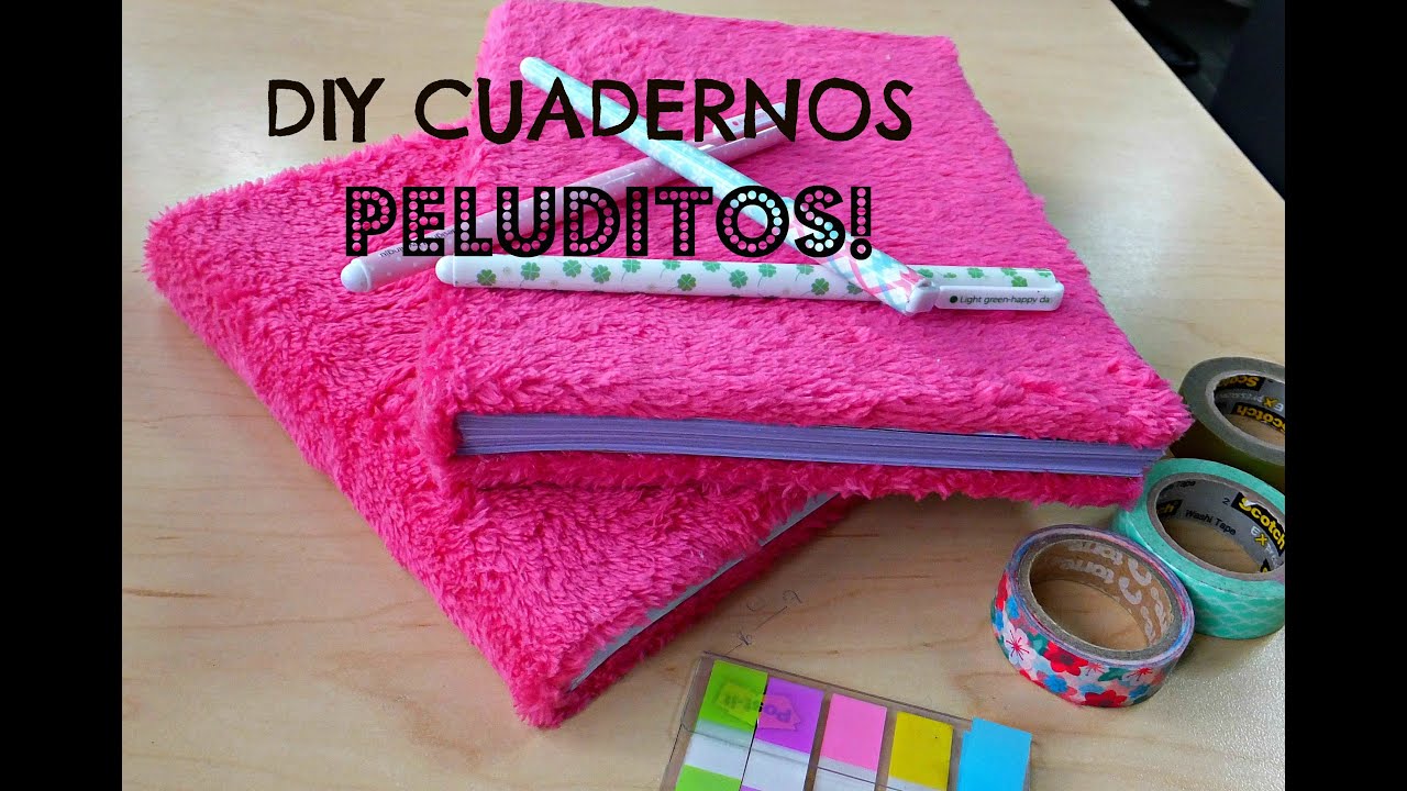 DIY cuaderno peludito, haz tus propios cuadernos#1