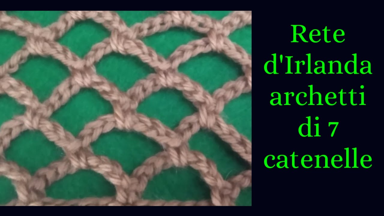 #Irish crochet net in line #Uncinettobasico #Punto rete a 7 cat. # loprovoiopervoi  #ElficasHouse