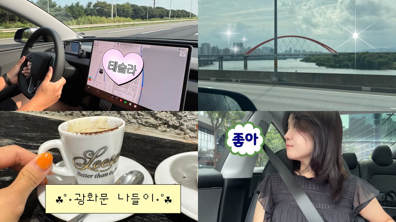 새 차 타고 광화문 드라이브..✴︎ 테슬라 모델3 출고 vlog 🚗💨 