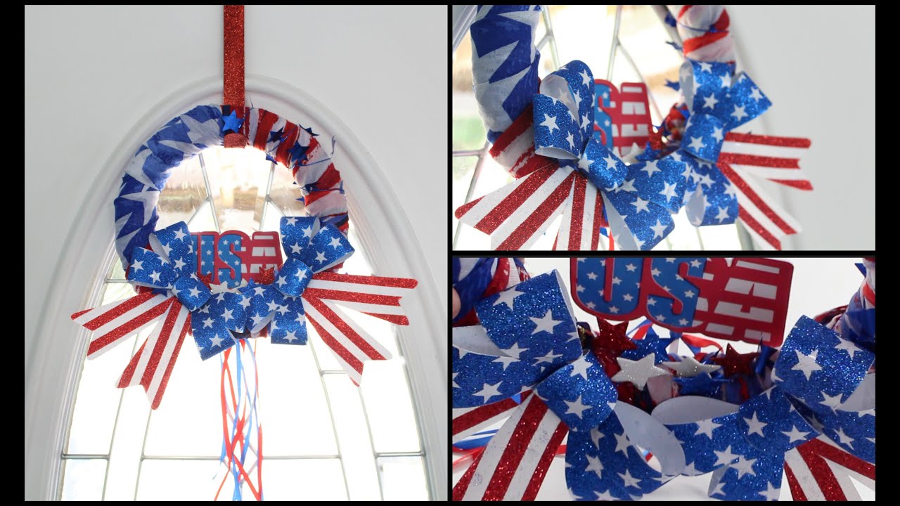 DOLLAR TREE DIY | PERFECT FOR BEGINNERS | PATRIOTIC WREATH