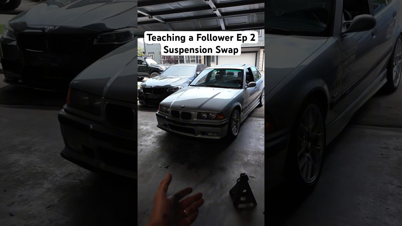 Обучение подписчика, эпизод 2: Как поменять подвеску на его E36 M3. #bmw #e36 #подвеска #койловеры