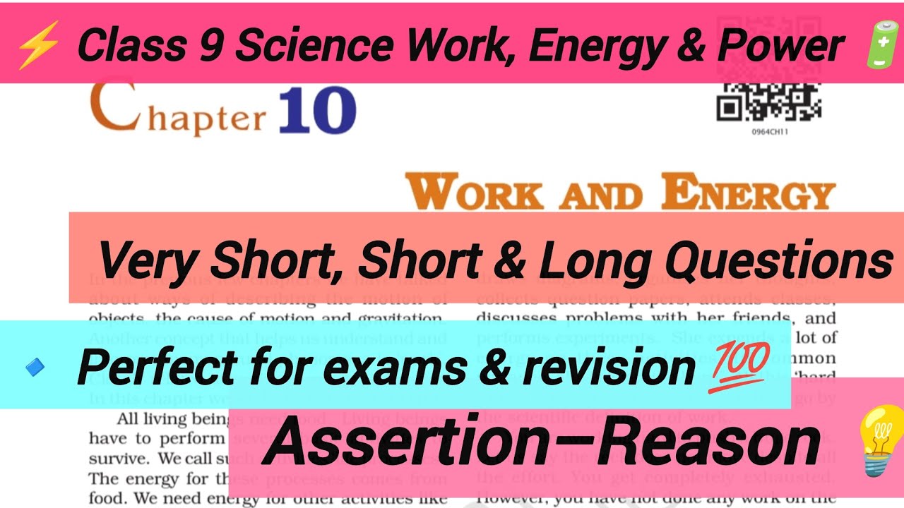 📘 Class 9 Physics | Work Energy Power 🔋 | Very Short to Long Questions 📝✨