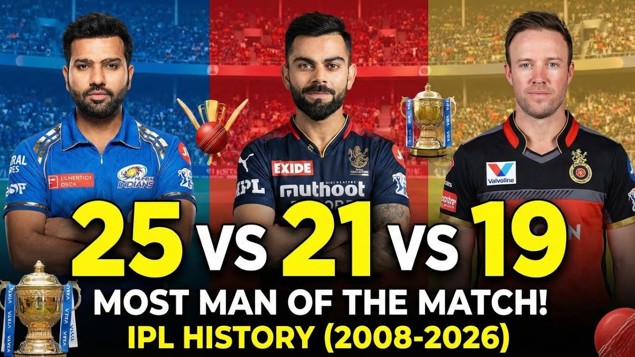 Top 10 Players with Most Man of the Match Awards in IPL (2008-2026) 🏏