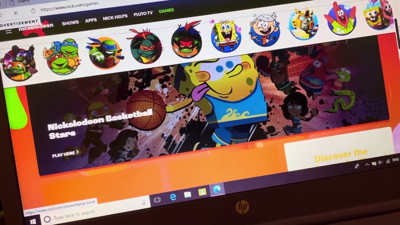 The nickelodeon website, what it looks like nowadays  needs more games,  ￼￼￼