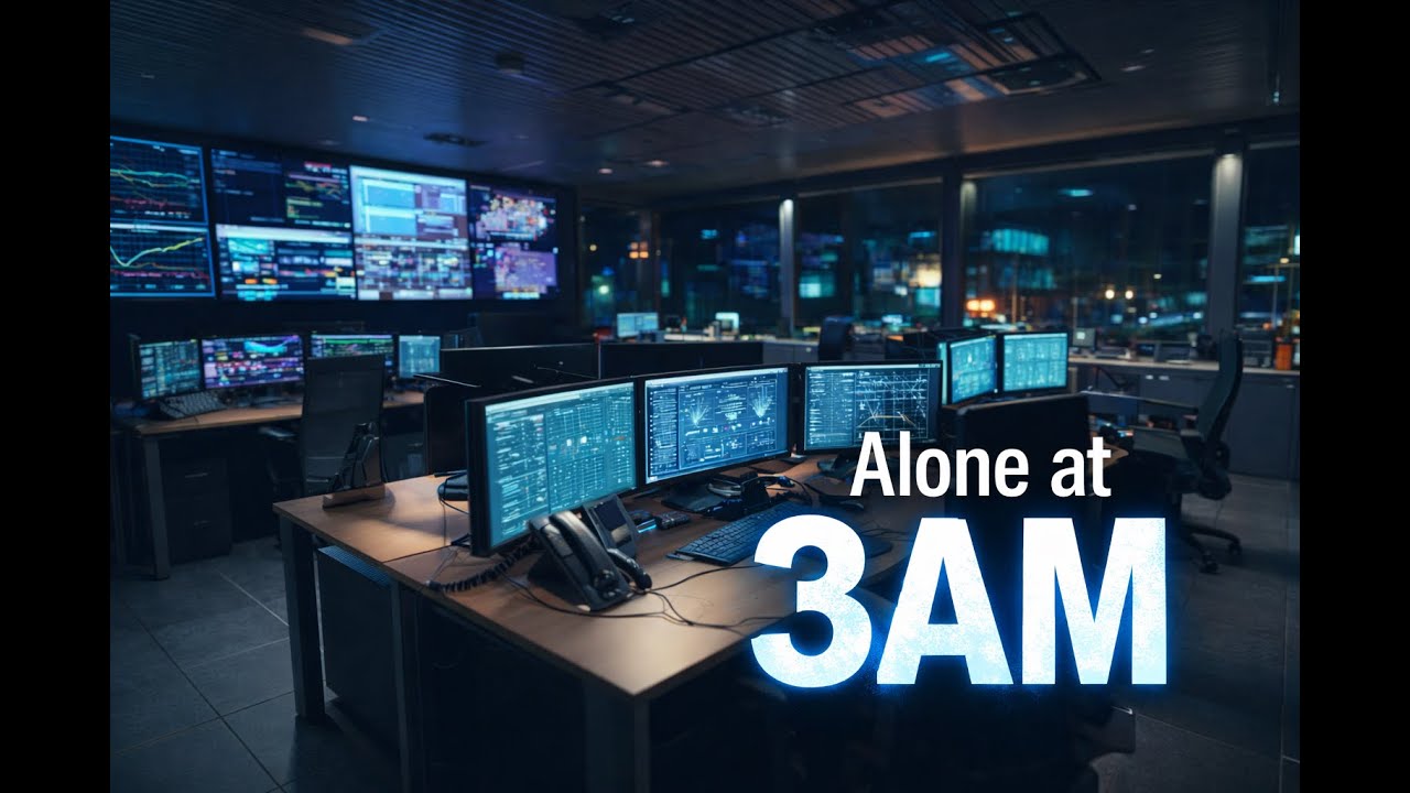 POV: Night Shift in a Control Room (3AM) | 4K Ambient Work Atmosphere