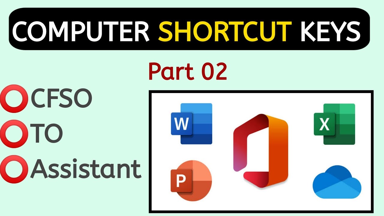 Excel and PowerPoint Shortcut Keys Part 02  | MS Office Shortcut Keys