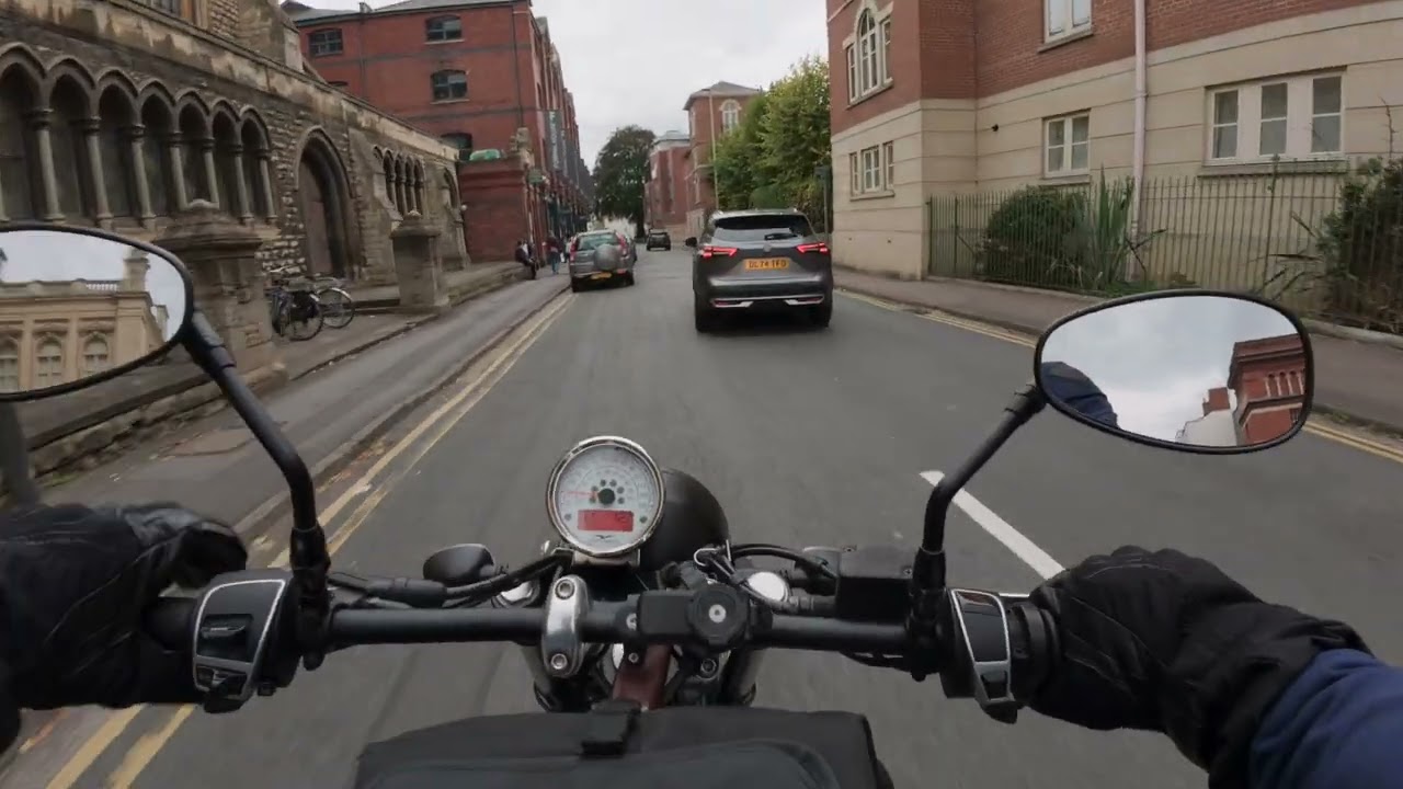 Moto Guzzi V9 - Ride through Cheltenham, UK.