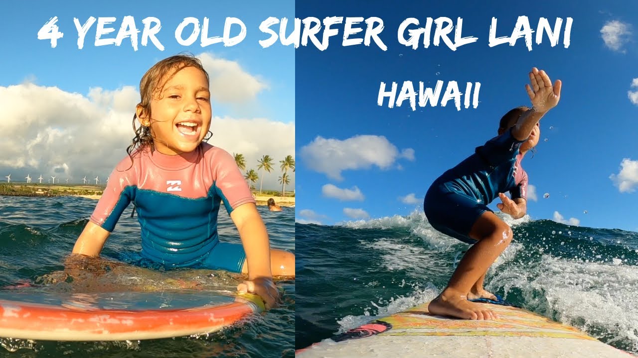 MEET 4 YEAR OLD SURFER GIRL  LANI SANTOS FROM HALEIWA, HAWAII