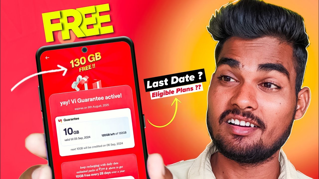 Vi 130GB Data Free Offer - Eligible Plans & Last Date ??