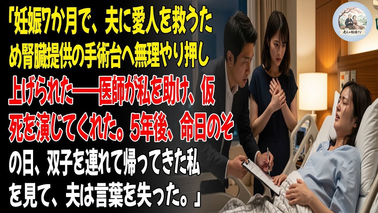 💕「妊娠7か月、夫に愛人を救うため腎臓摘出の手術台へ強制された。医師は密かに私の“仮死”を手助けし、5年後――戻ってきた私は、彼を愕然とさせた。」😡   ㅣ黄昏恋ㅣ老後の物語ㅣ再婚