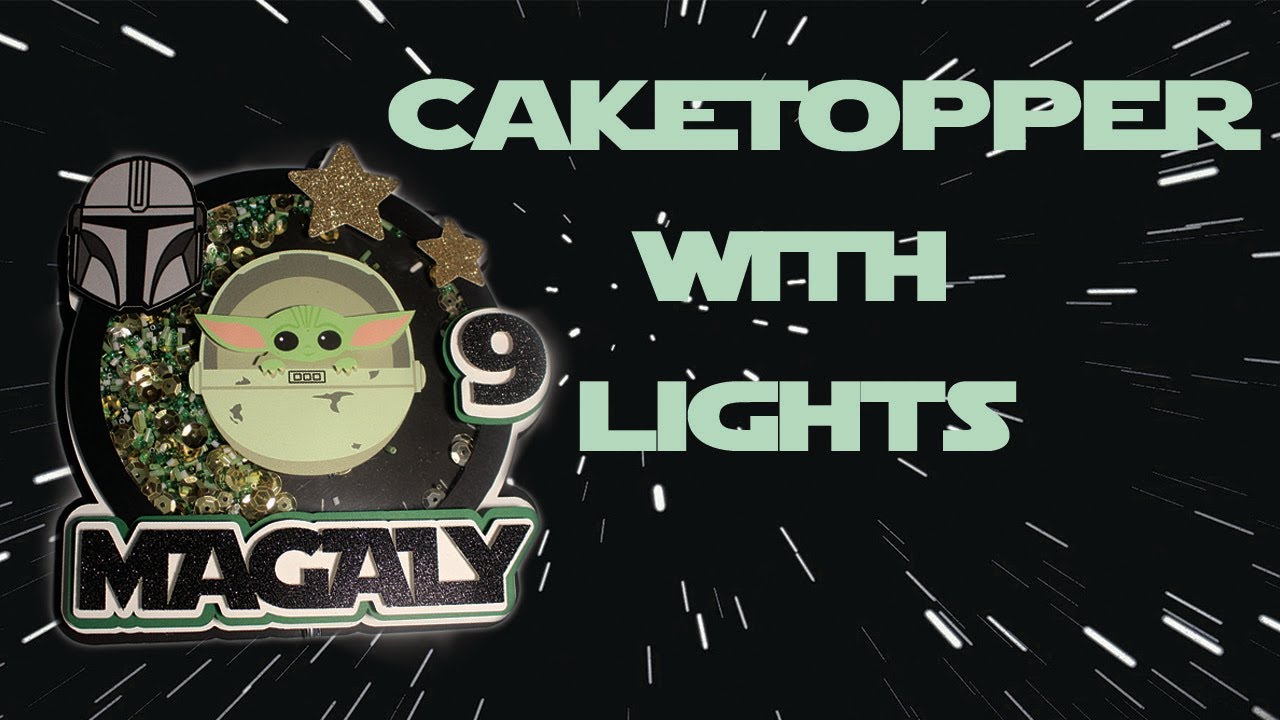 Caketopper shaker with lights| Cricut