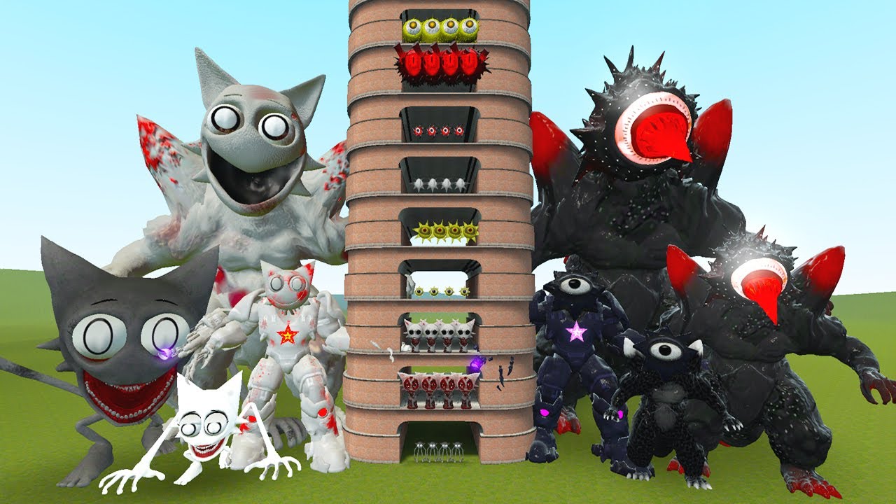 TALLGRASS LITTLE TO BIG ALL SPRUNKI WENDA VS ALL SRUNKI MR SUN PHASES 1 - 10 FAMILY in Garry's Mod !