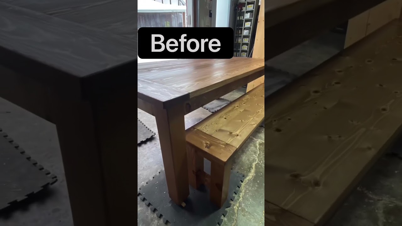Refurbish - Behr Premium Stain & Poly #woodstain #shorts #woodworking #staining #refurbished #diy