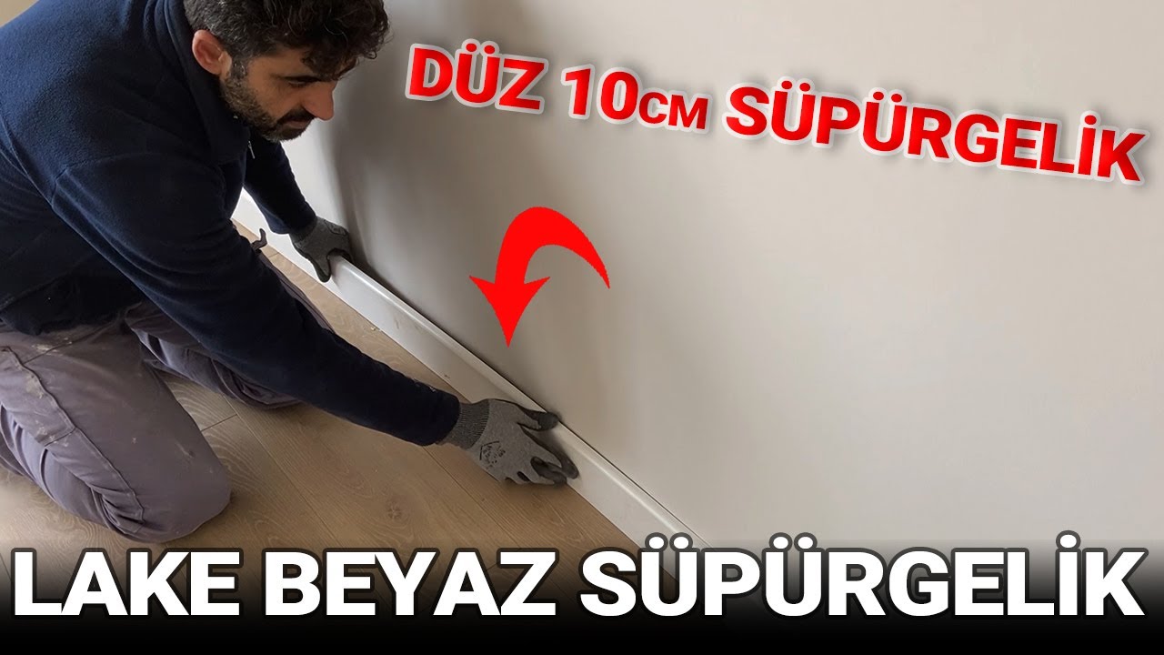 DÜZ 10cm LAKE BEYAZ SÜPÜRGELİK  yaptık!