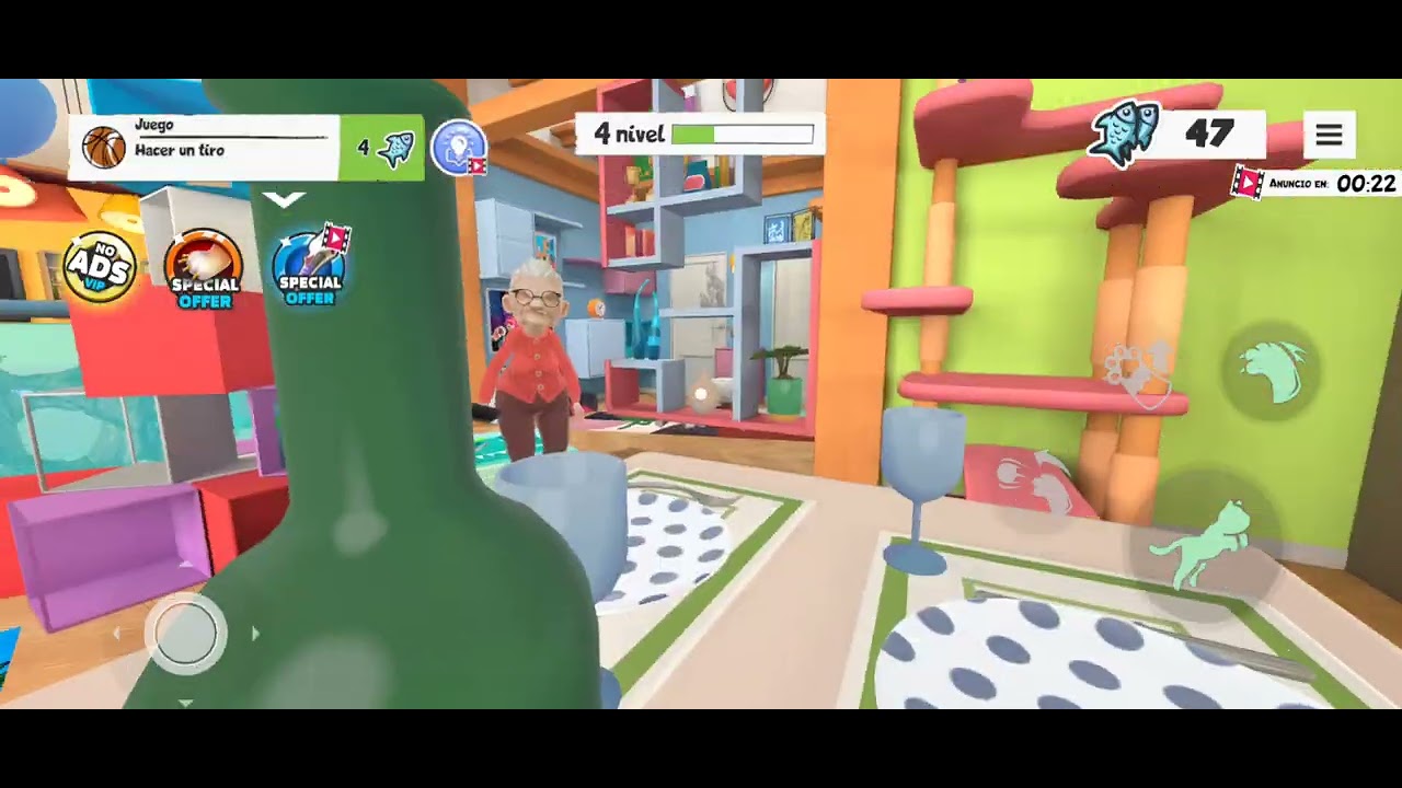 Jugando aser un gato