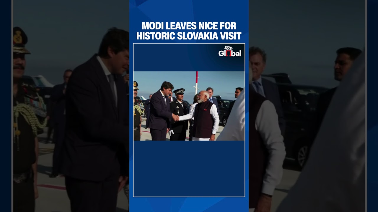 PM Modi Departs Nice for Slovakia in First-Ever Visit by an Indian PM Since 1993