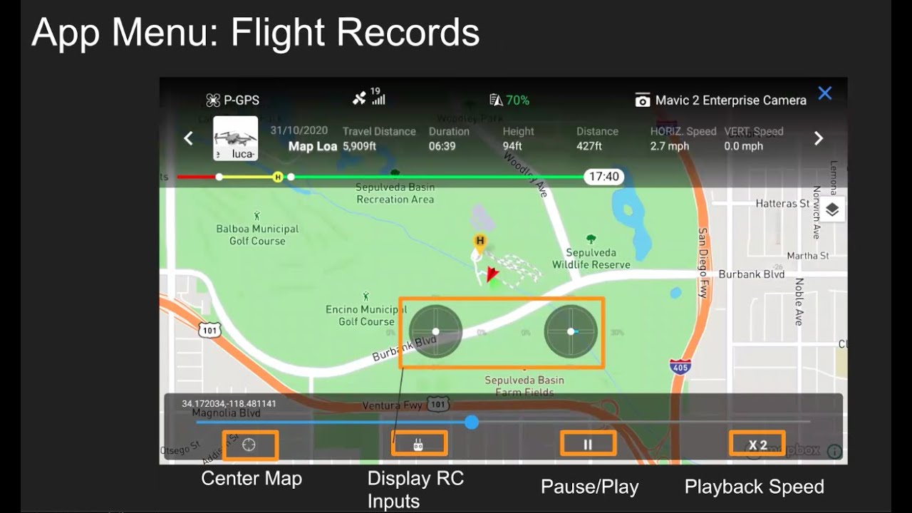 DJI Pilot: Main Menu