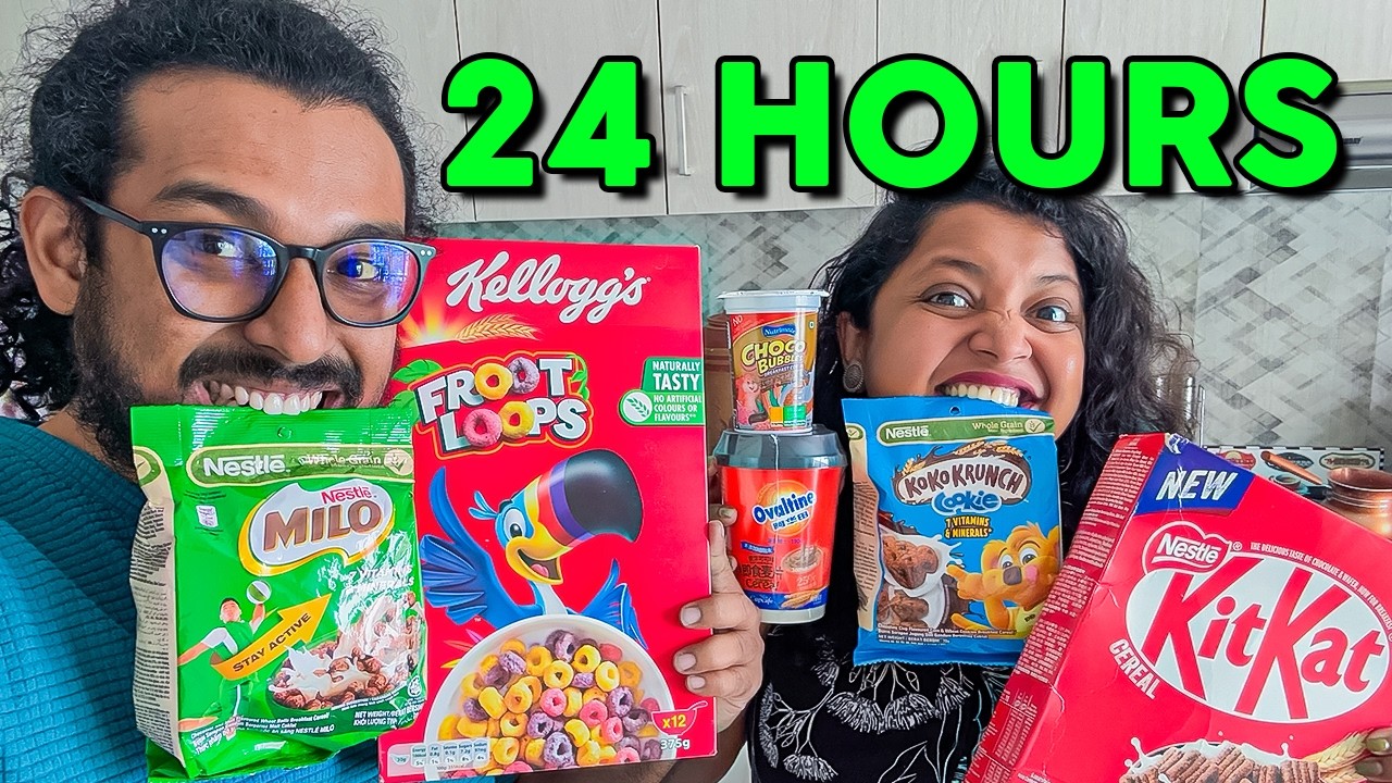 රැවටිලිකාර කෑම වලින් විතරක් පිරුන දවසක් | Only Eating Cereal for 24 Hours