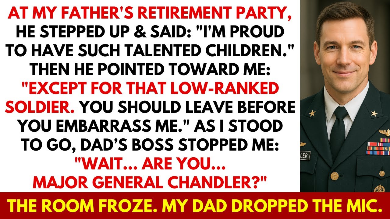 My Dad Mocked Me At His Retirement Dinner—Then His Boss Looked At Me & Said, “You’re the General?”