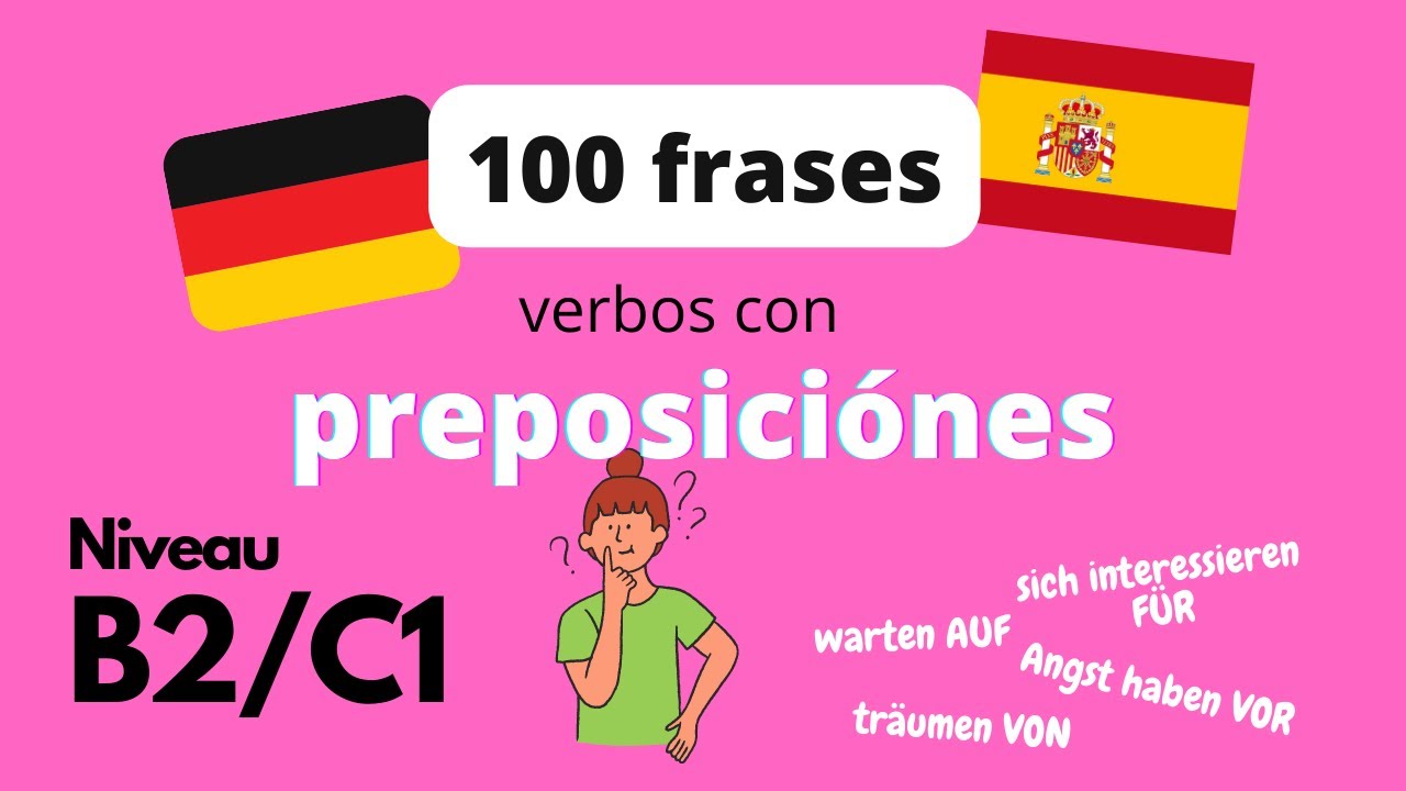 B2/ C1 VERBOS +PREPOSICIONES 100 frases  alemán español + texto | Aprende mientras duermes + música