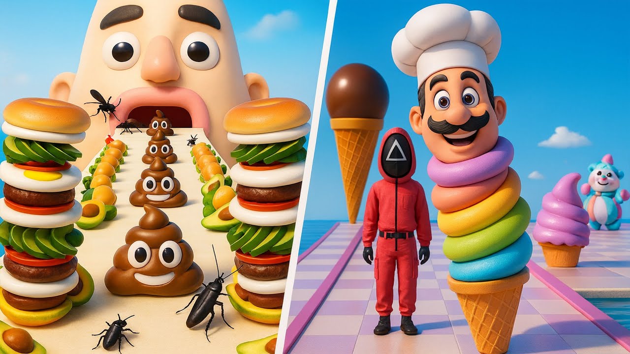 Sandwich Runner 🆚 Stacky Ice Cream Runner🌻🧿🌺🌈Max Levels Walkthrough Android IOS Update Gameplay70446