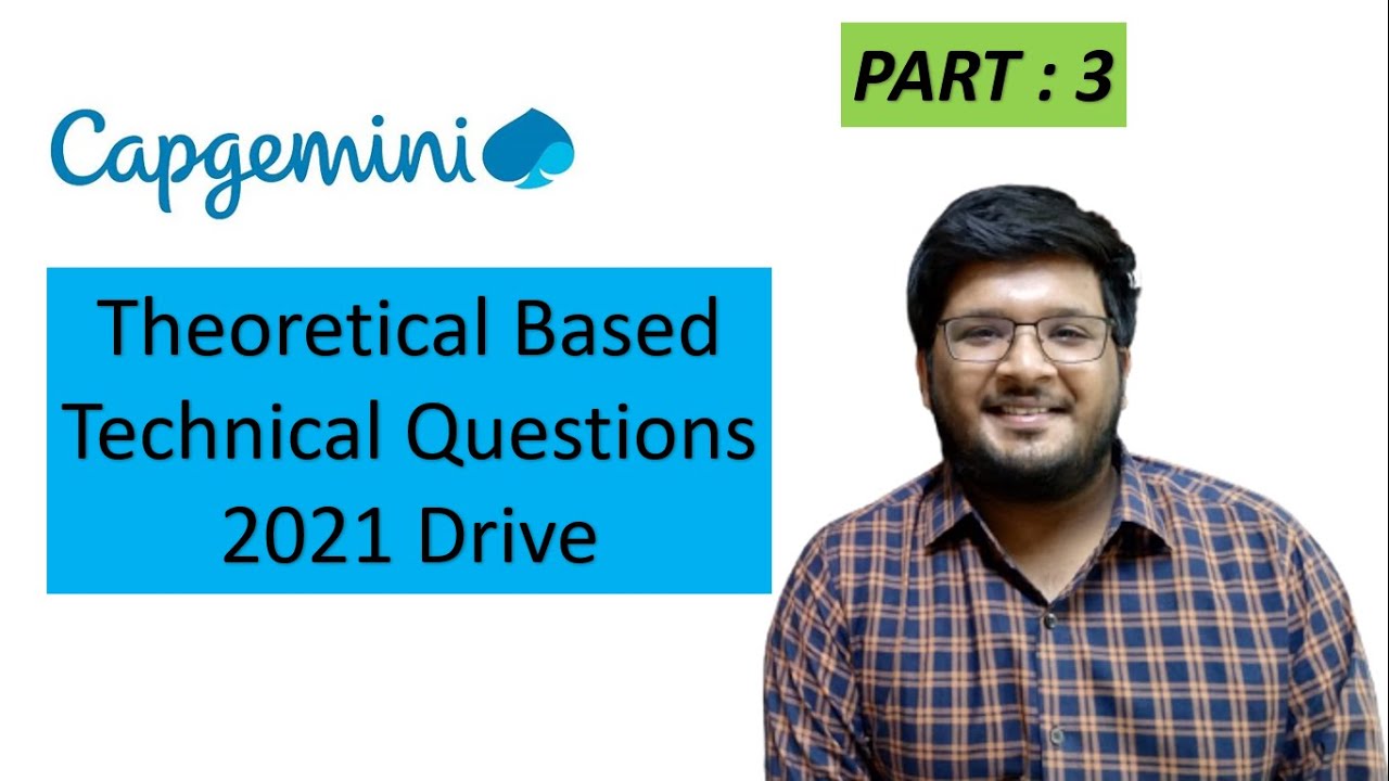 Capgemini Technical Based Questions | Theoretical Based | PART : 3 🔥🔥