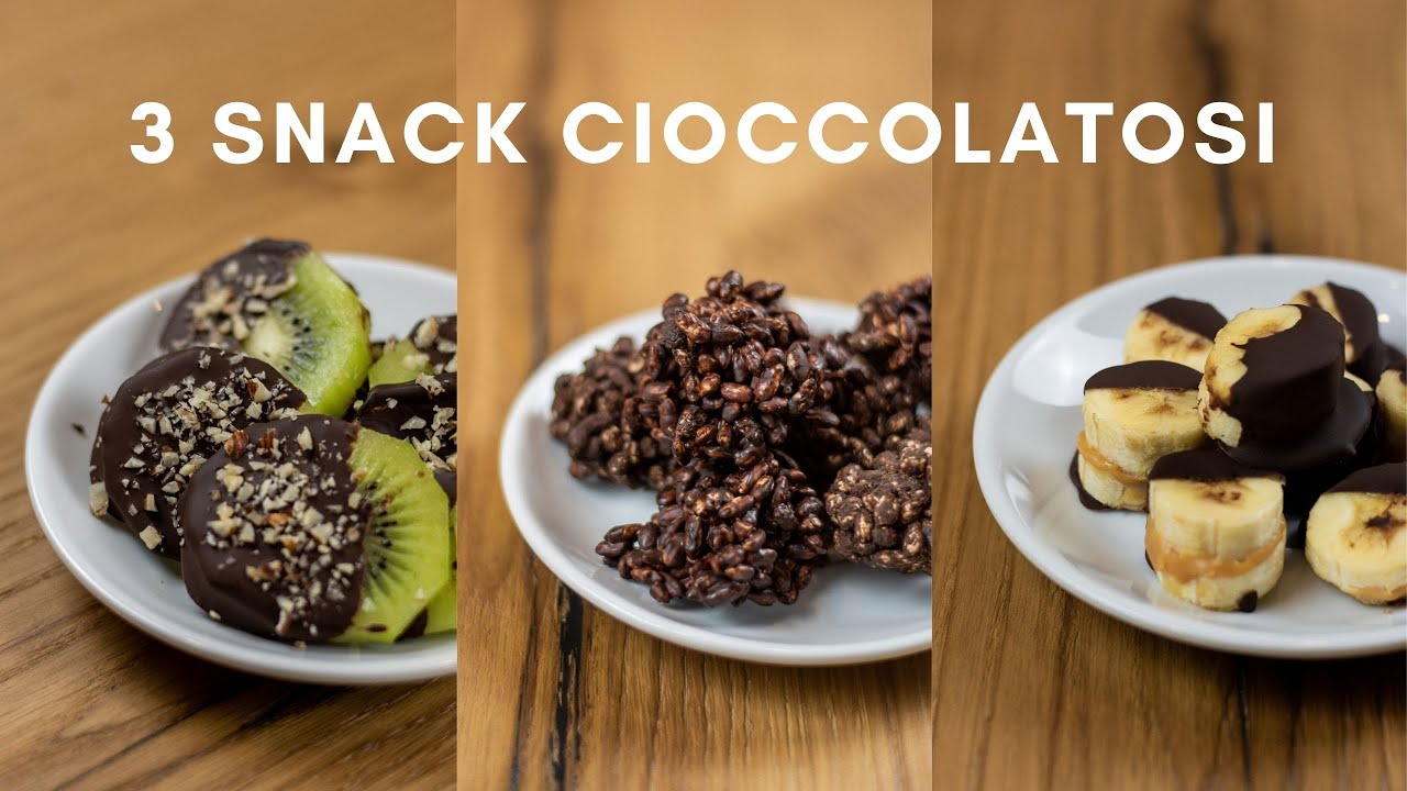 3 SNACK AL CIOCCOLATO facili e veloci | la MERENDA perfetta - #Veganuary