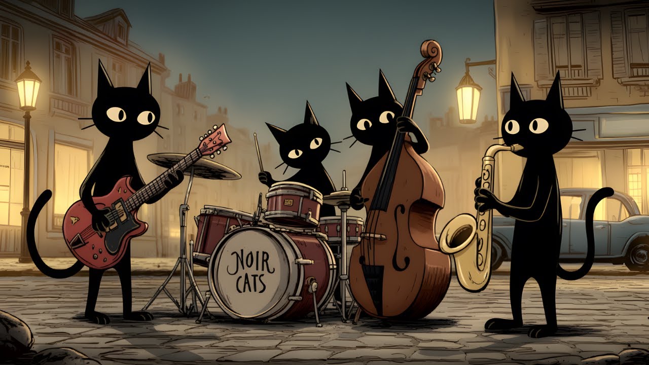 Black Cats Deep Bass Groove: PERFECT Feel Good Jazz for Productivity & Relaxation