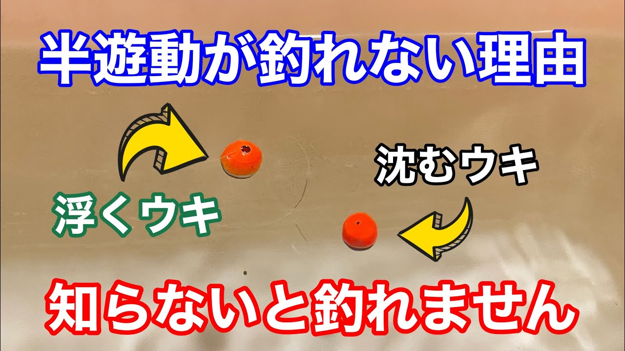【初心者必見】半遊動が全遊動沈め釣りに勝てない理由を実験しながら解説します【チヌフカセ釣り】