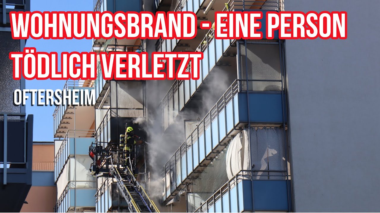 Tödlicher Wohnungsbrand in Mehrparteienhaus in Oftersheim