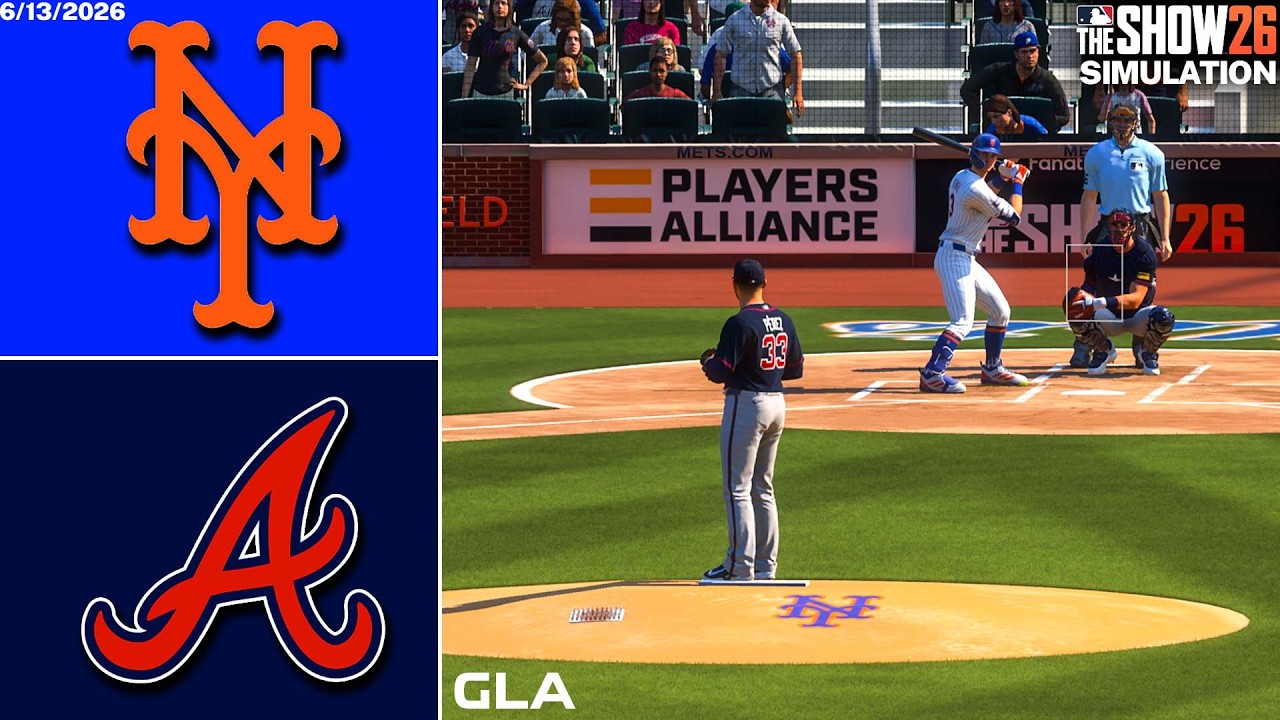 Braves vs. Mets Simulation | 6/13/26 | MLB The Show 26 PS5 Gameplay