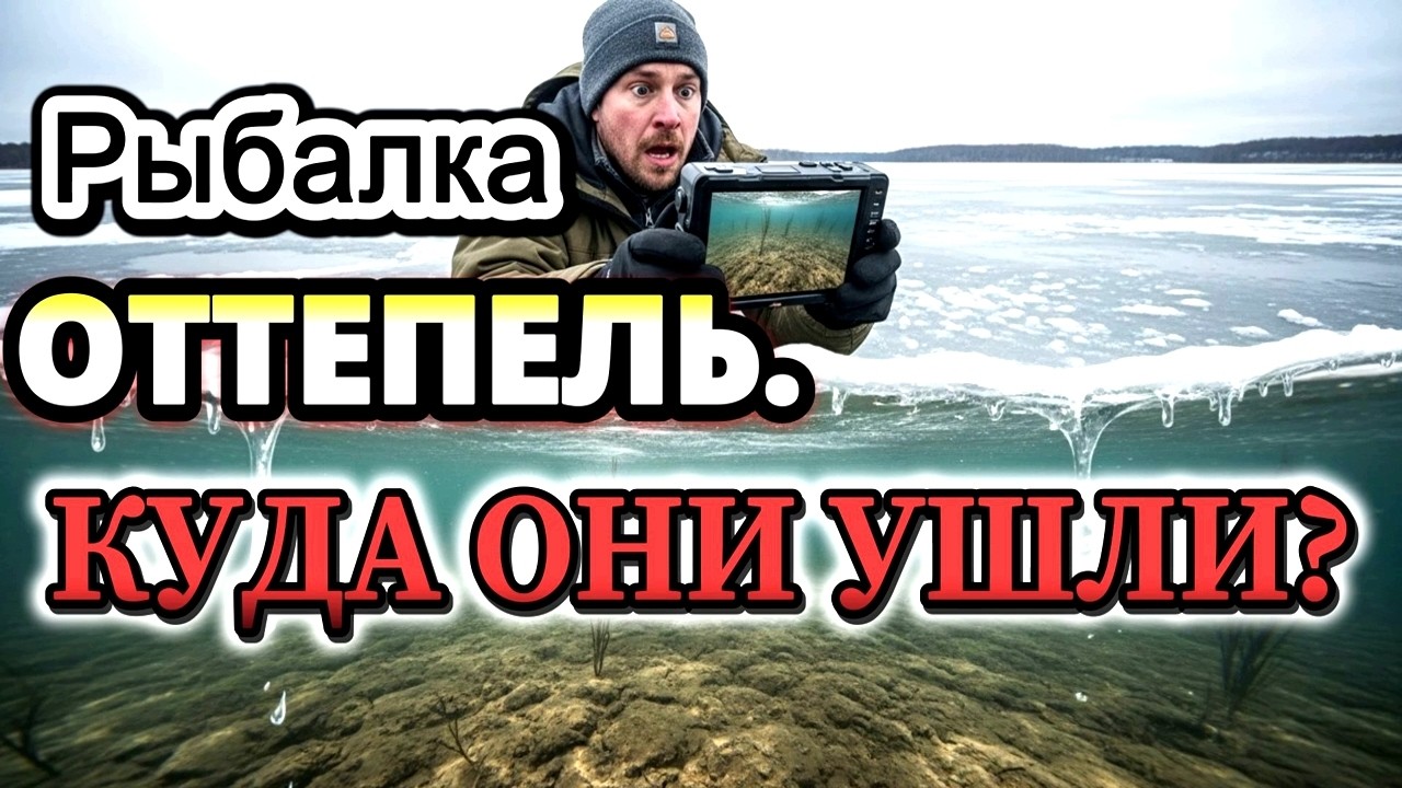 КУДА ИСЧЕЗЛА ВСЯ РЫБА? 😱 Опустил камеру в оттепель и обомлел