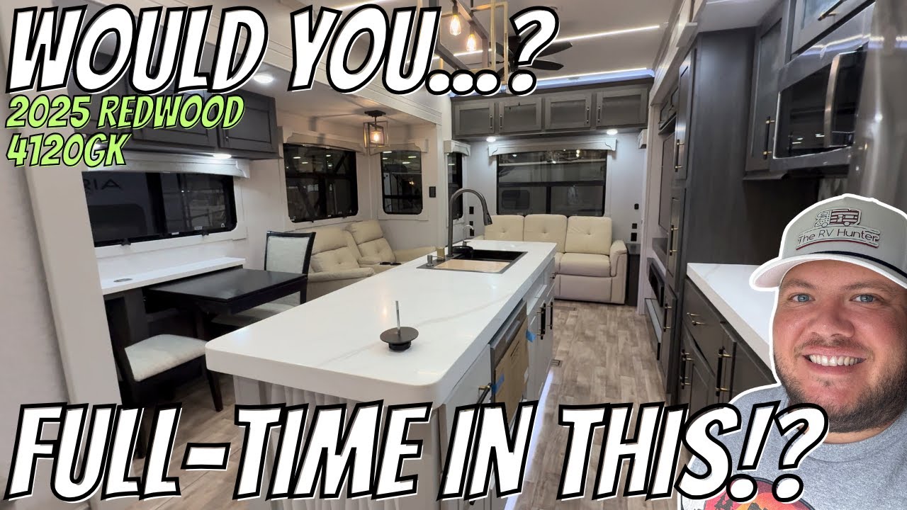 Could you FULL-TIME RV in this HOME ON WHEELS!? 2025 Redwood 4120GK